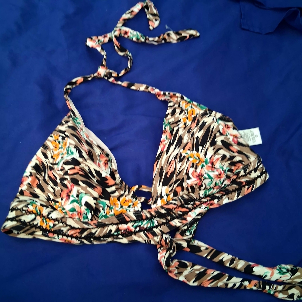 TIME & TRUE Multicolor Bikini Padded Top One Piece Size XL